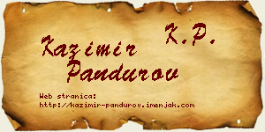 Kazimir Pandurov vizit kartica